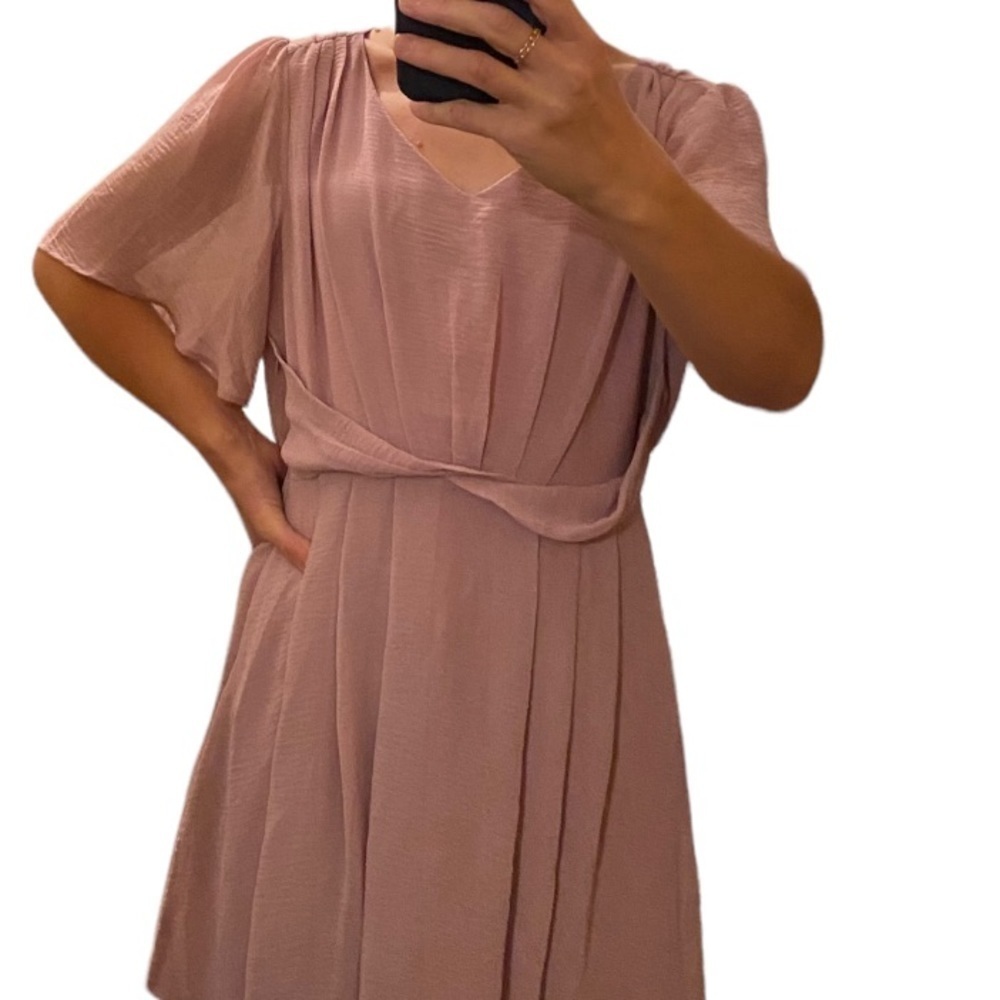 Gilli pink chiffon dress . Size L